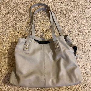 Light grey leather Born purse